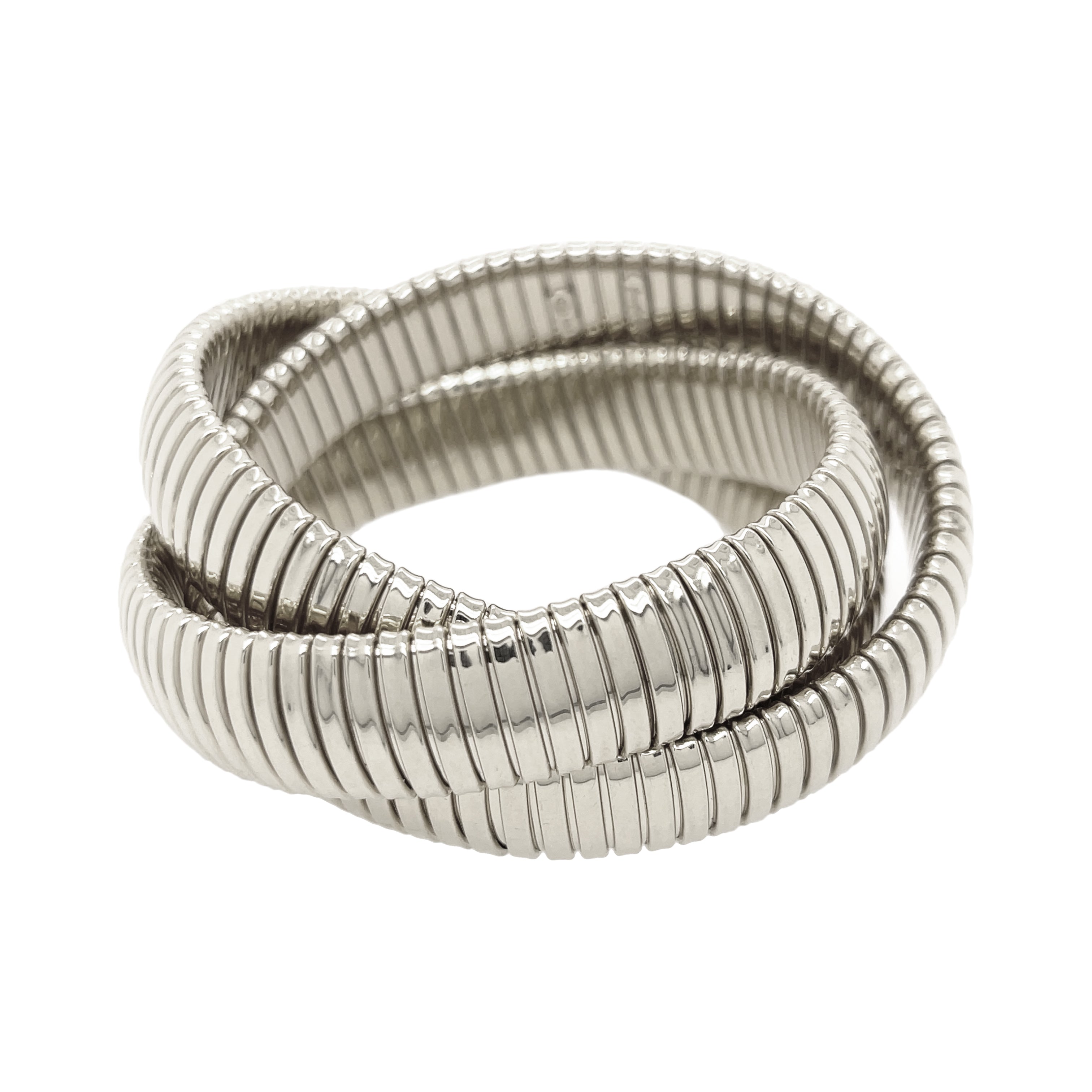 Triple Strand Bracelet White Gold