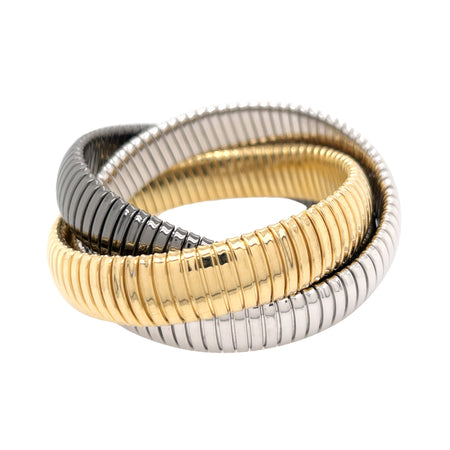 Triple Chain Bracelet In Gold Plate Or Silver