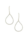 ﻿Pave Faux Diamond Small Teardrop Pierced Earrings   • White Gold Plated • 1.5" Long     As worn by Hoda Kotb