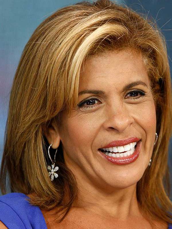 Hoda Kotb wearing white gold daisy drop earrings on the Today Show