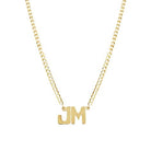 Initial Curb Chain Choker Necklace  14K Yellow Gold Chain: 14" Length Letter: 10MM Diameter  Please allow up to 4 weeks for delivery.