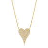 Large Diamond Heart Chain Necklace  14K yellow gold 0.49 Diamond Carat Weight 0.80" Long X 0.58" Wide 15.5-17.5" Adjustable Length