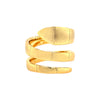 Coiled Gold Snake Ring  Yellow Gold Plated 0.80" Width