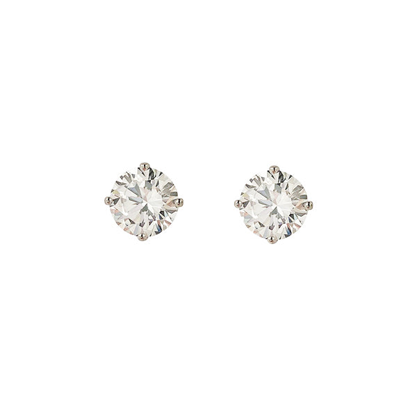 Faux Diamond Stud Pierced Earrings  These earrings are available in different carat options and come in 14K yellow or white gold, providing you with a range of options to choose from. These stud earrings are perfect for everyday wear or special occasions, making them a versatile and great addition to your jewelry collection.   14K Yellow Gold & White Gold Options Four-prong Martini Setting Carat Weight references single stud
