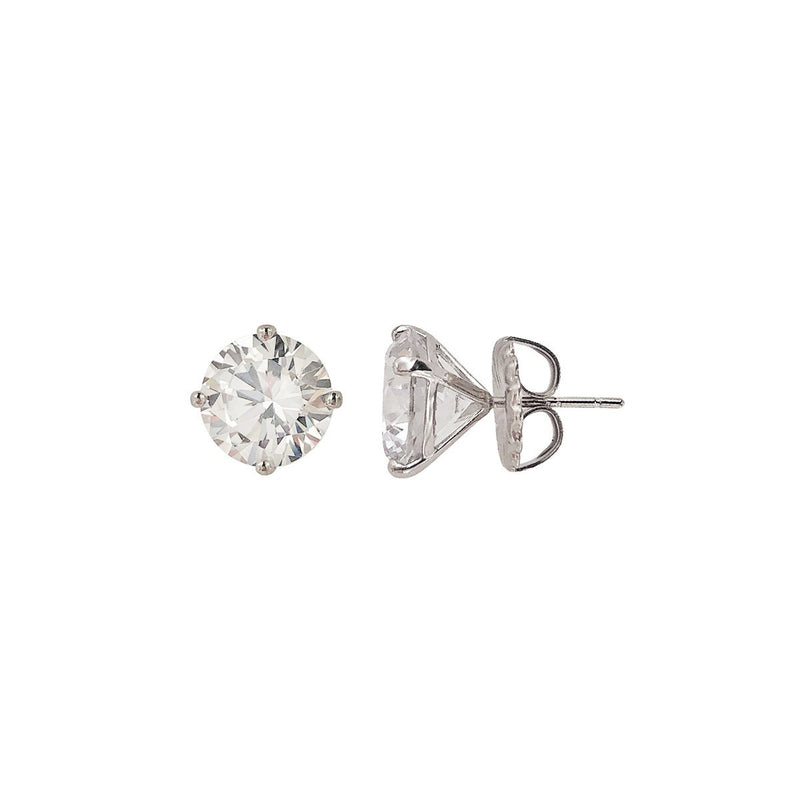 Faux Diamond Stud Pierced Earrings  These earrings are available in different carat options and come in 14K yellow or white gold, providing you with a range of options to choose from. These stud earrings are perfect for everyday wear or special occasions, making them a versatile and great addition to your jewelry collection.   14K Yellow Gold & White Gold Options Four-prong Martini Setting Carat Weight references single stud