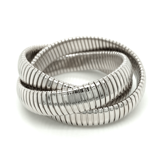 Triple Strand Bracelet White Gold